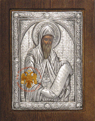 Saint Gerasimus Silver Plated Icon